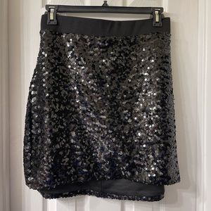 Plus Sequin Mini Skirt